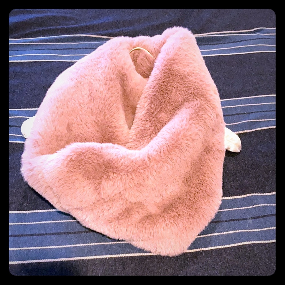 Blush Pink Infinity Faux Fur Wrap